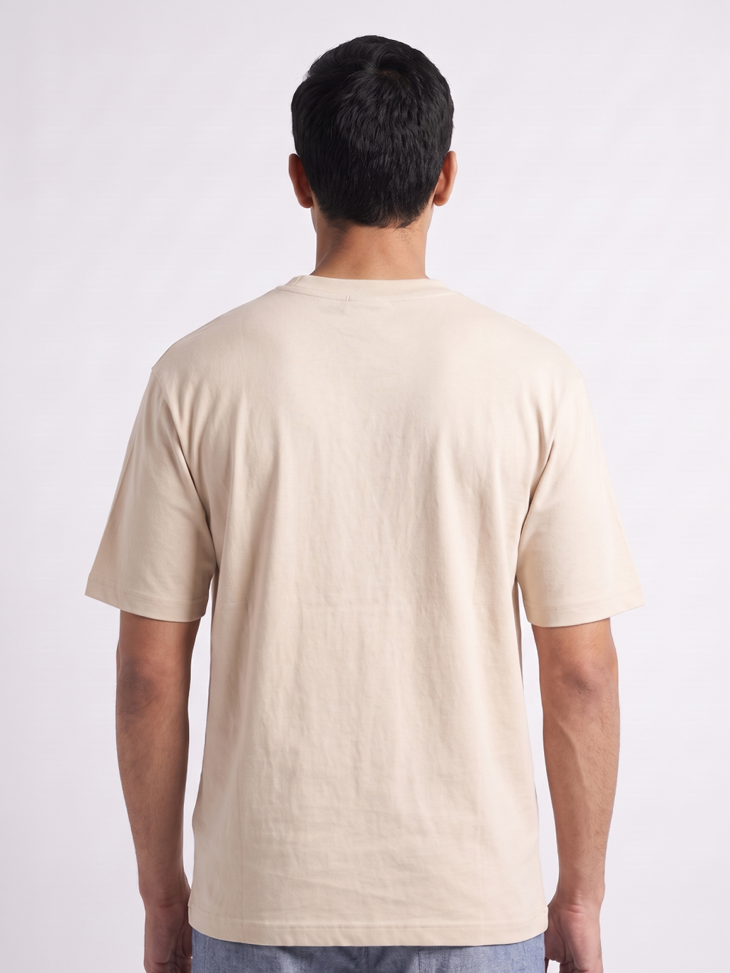 Men's 100% Cotton Relax Fit Tshirt Natural