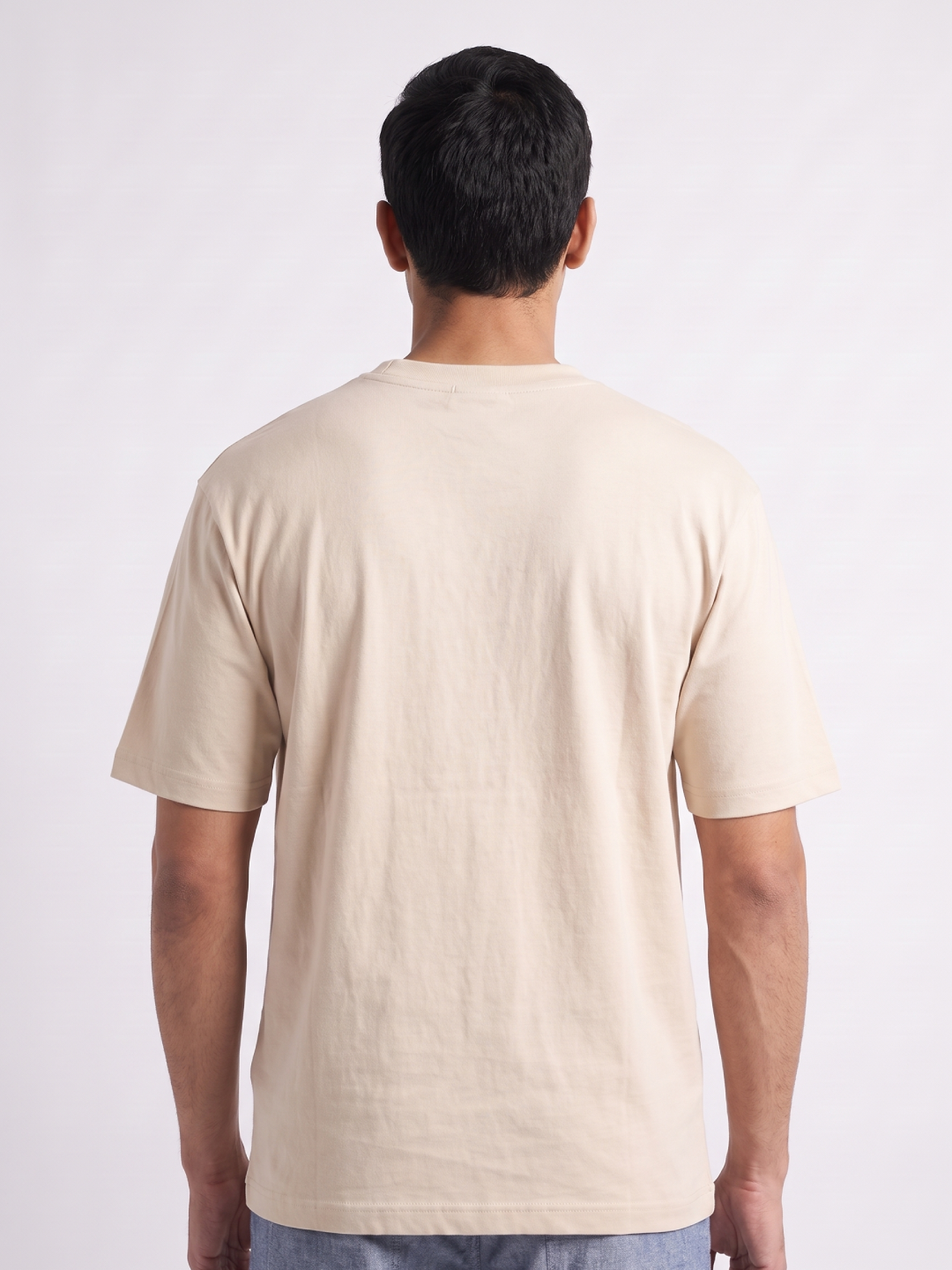 Men's 100% Cotton Relax Fit Tshirt Natural