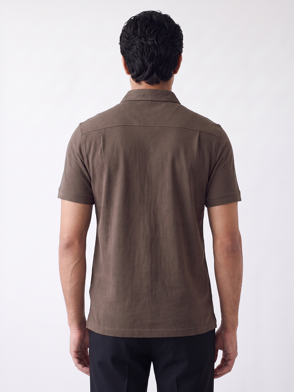 Men's 100% Cotton  Regular Fit Tshirt Brown