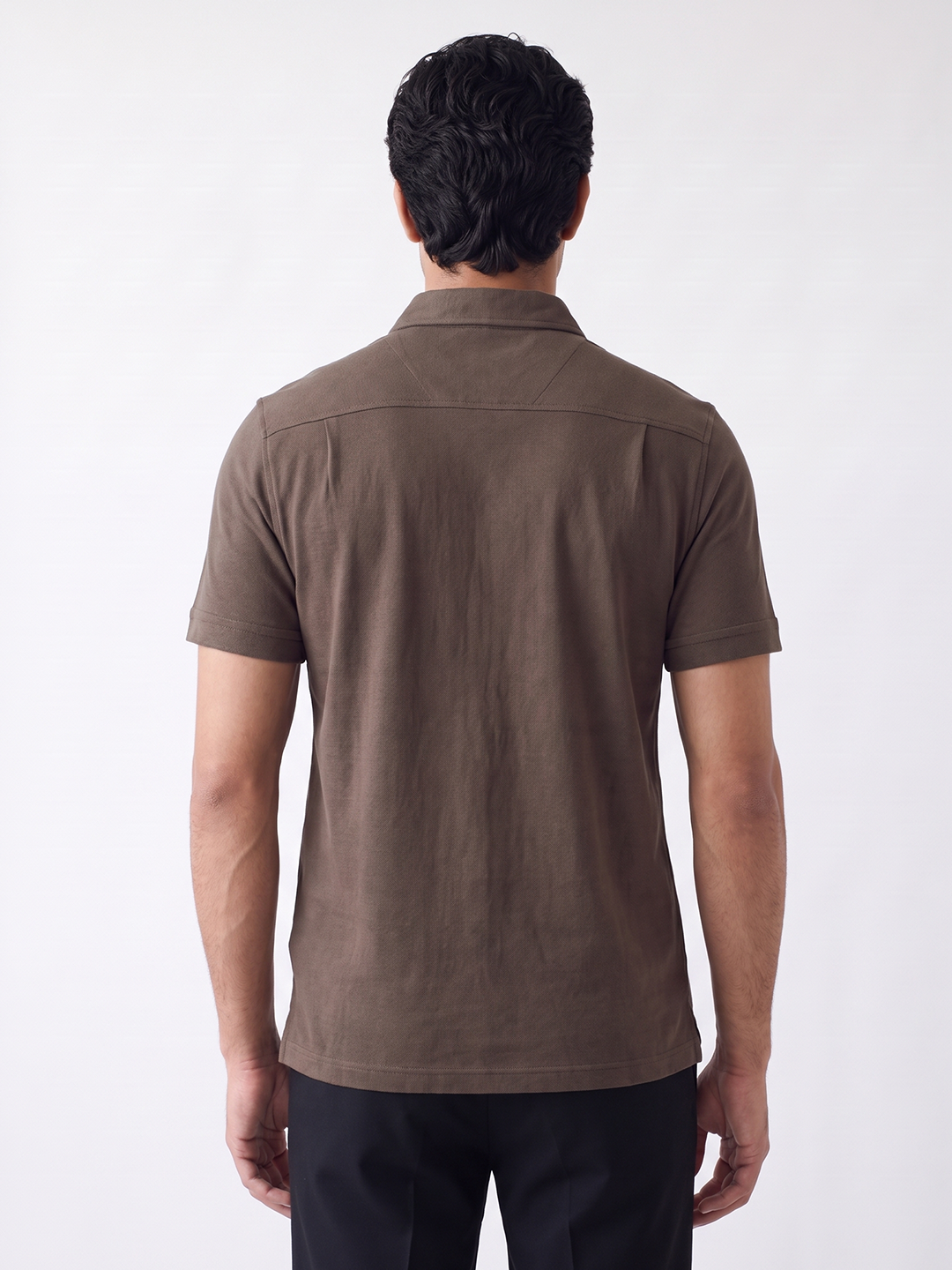 Men's 100% Cotton  Regular Fit Tshirt Brown