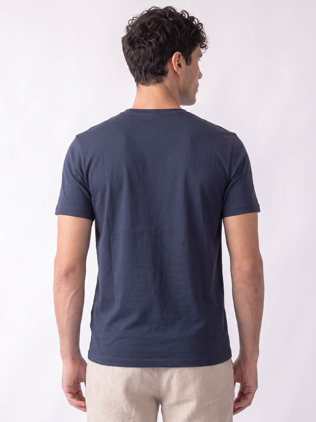 Men's Navy 100% Organic Cotton Regular Fit Tshirt