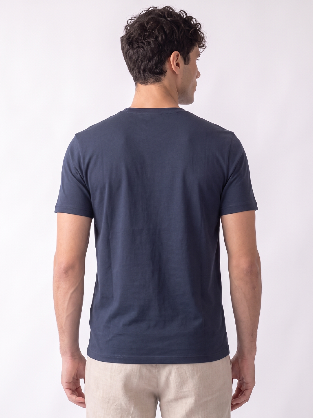Men's Navy 100% Organic Cotton Regular Fit Tshirt