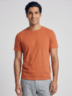 Men's Rust Cotton Bamboo Elastane Regular Fit Tshirt