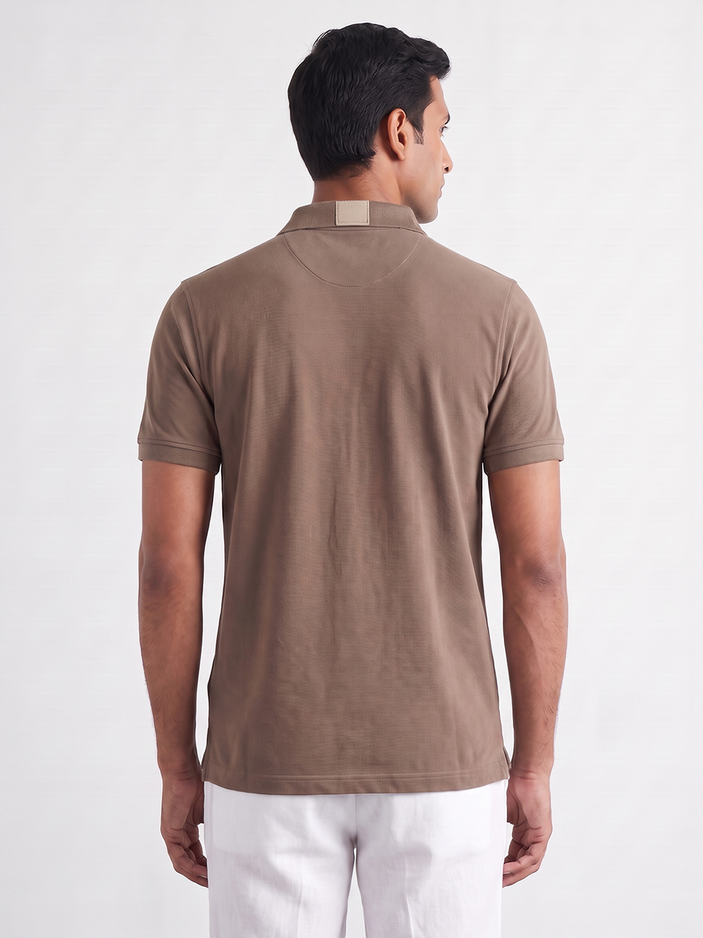 Men's Brown 100% Organic Cotton Regular Fit Tshirt