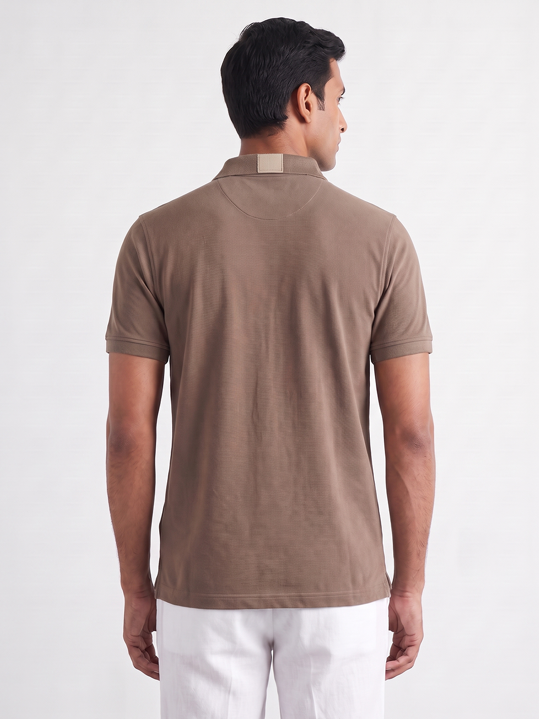 Men's Brown 100% Organic Cotton Regular Fit Tshirt