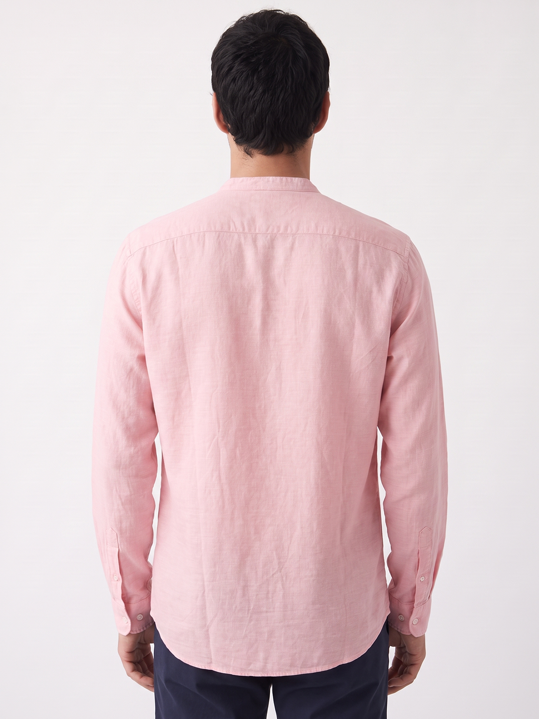 Men's Pink 100% Cotton Regular Fit Shirt