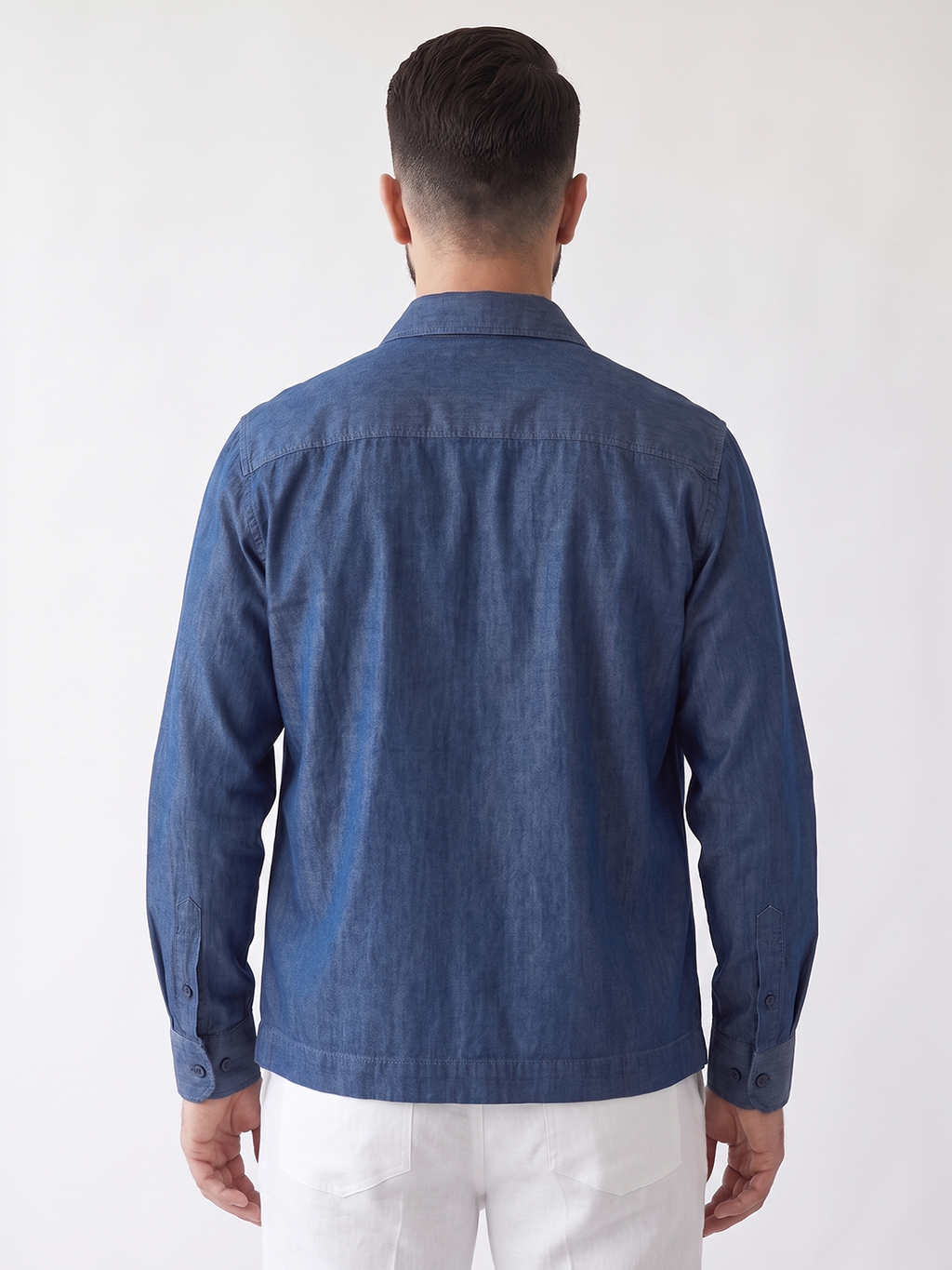 Men's 100% Cotton Regular Fit Jacket Navy