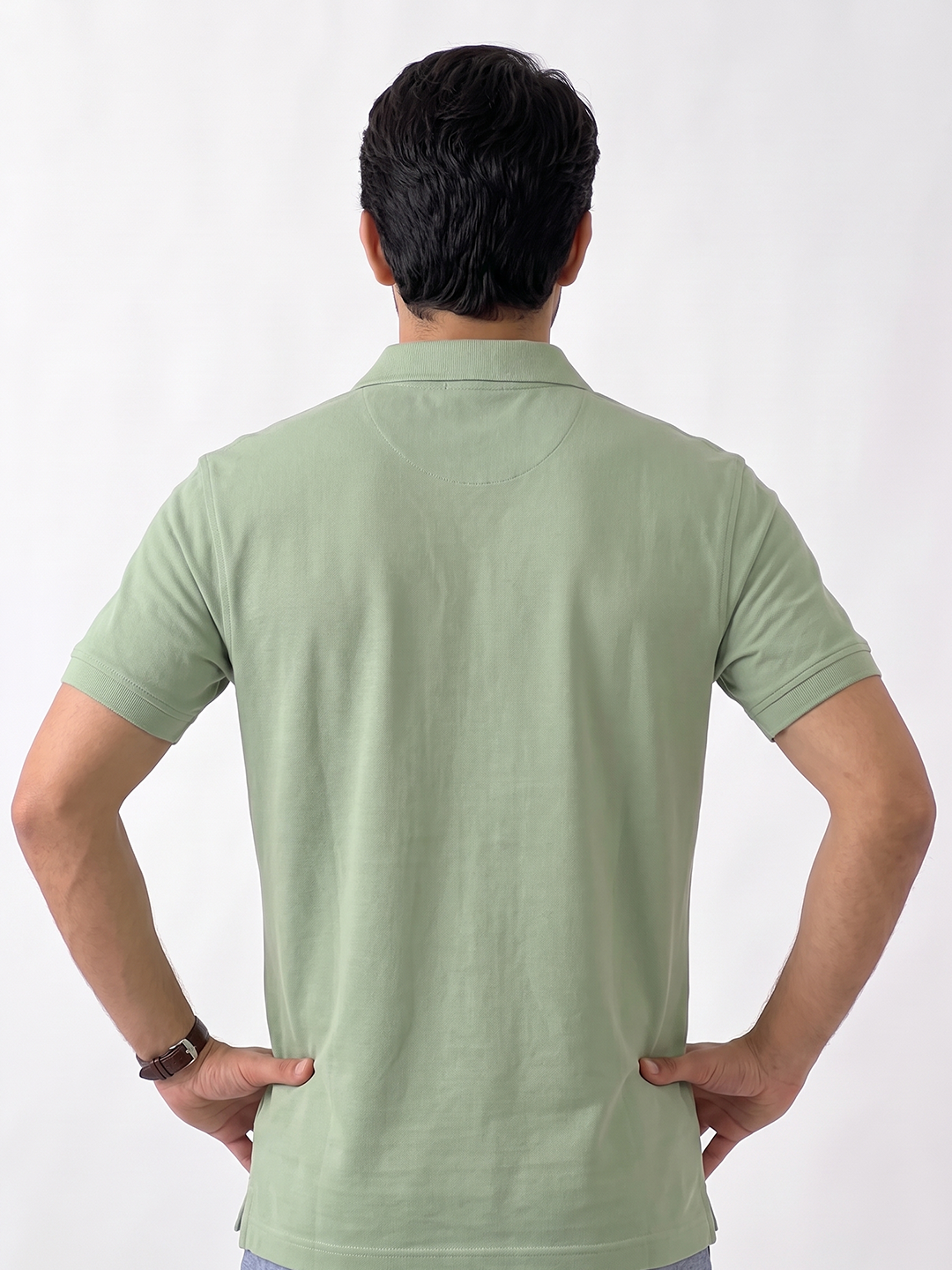 Men's Green 100% Organic Cotton Regular Fit Tshirt