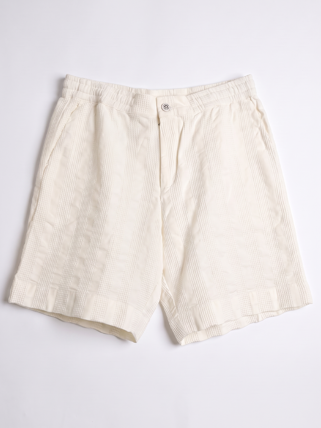 Men's 100% Cotton Regular Fit Shorts Offwhite
