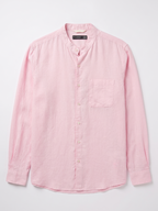 Men's Pink Tencel Linen Regular Fit Shirt