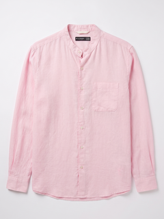 Men's Pink Tencel Linen Regular Fit Shirt