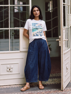 Women's White 100% Organic Cotton Regular Fit Tshirt