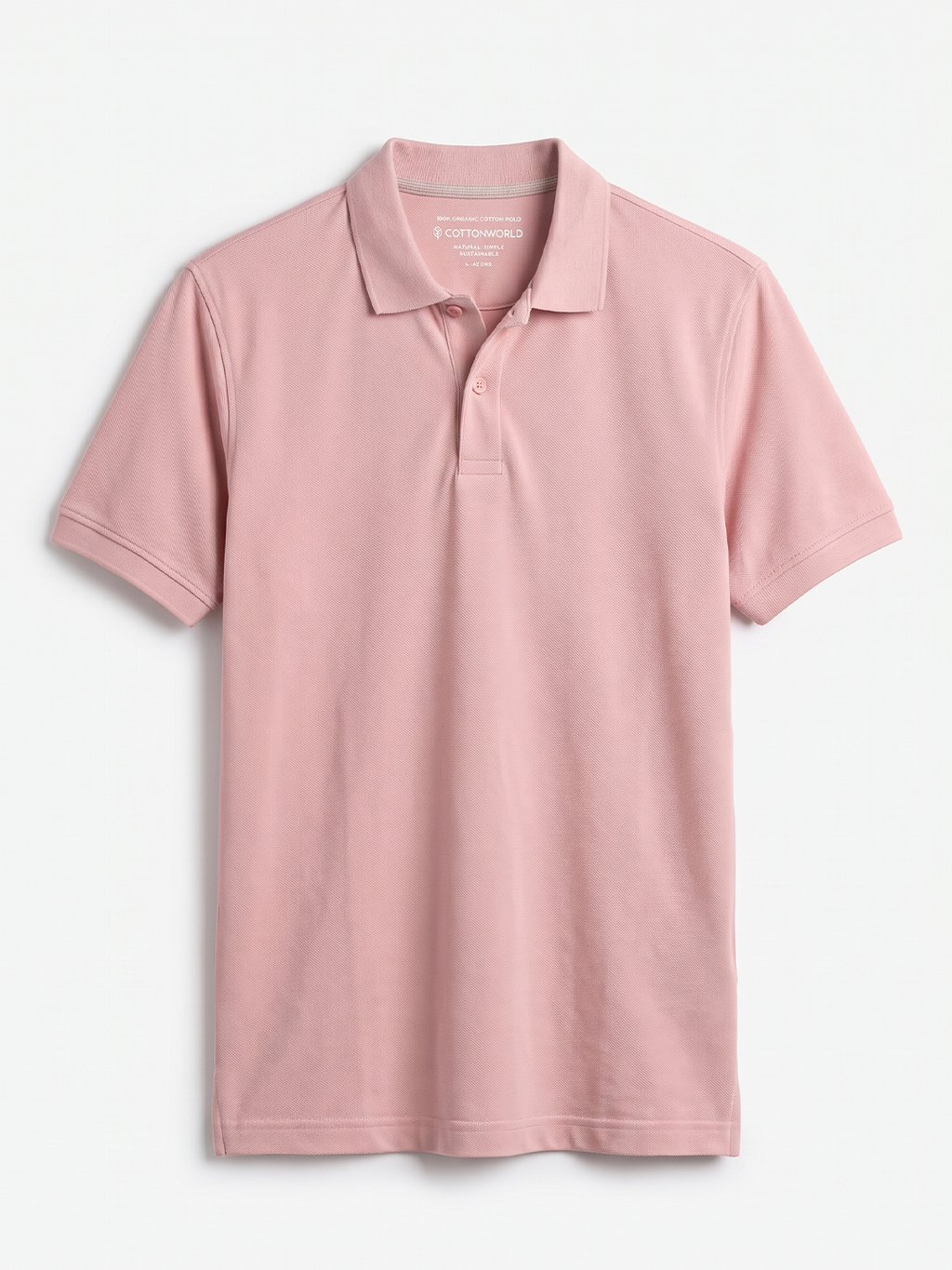 Men's 100% Organic Cotton Regular Fit Tshirt Pink