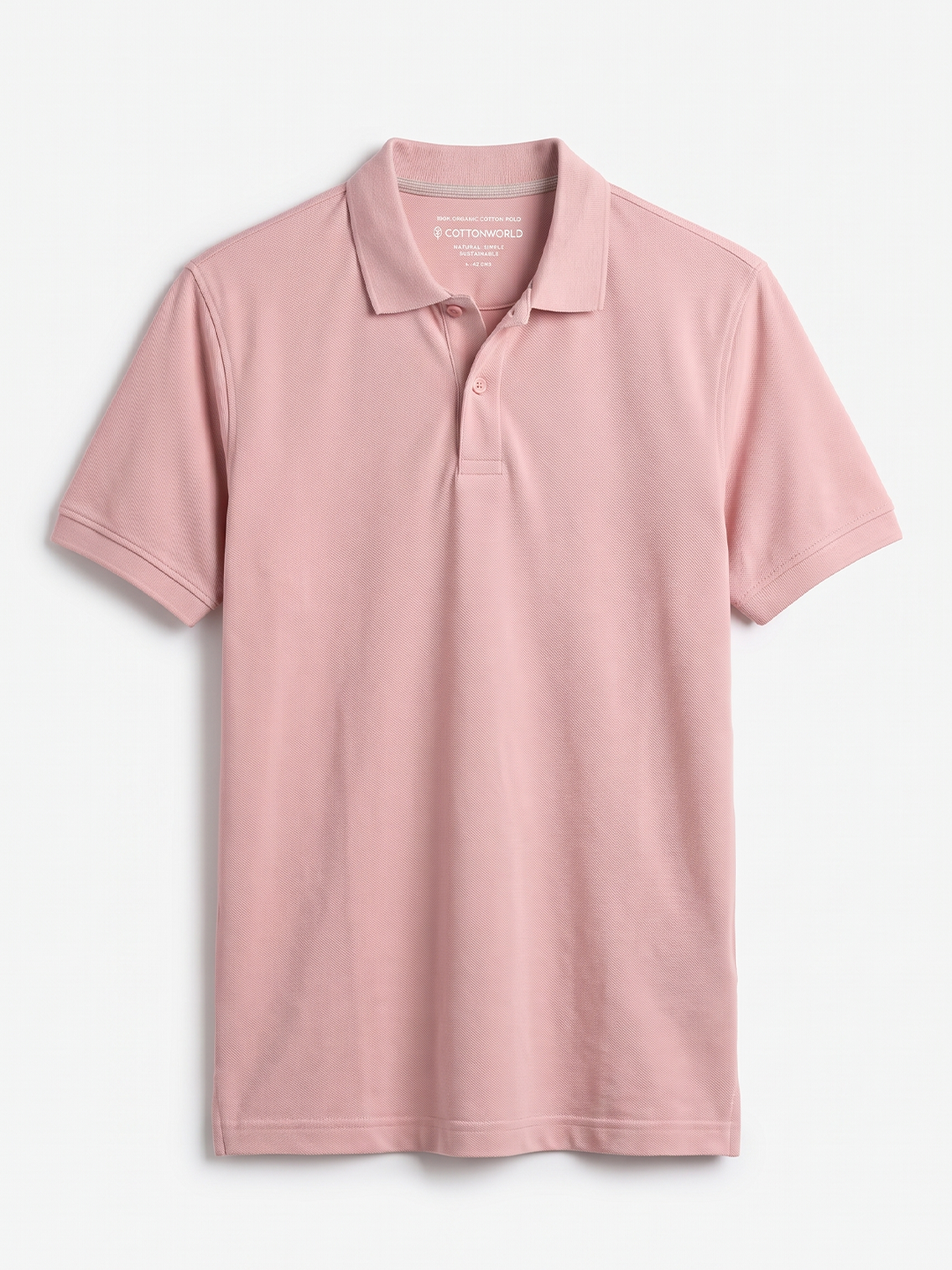 Men's 100% Organic Cotton Regular Fit Tshirt Pink