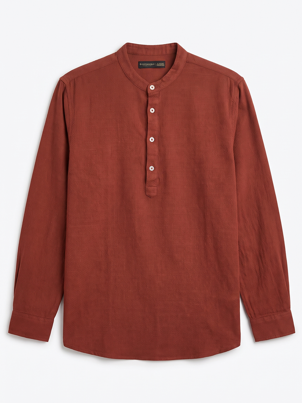 Men's Rust 100% Cotton Regular Fit Shirt