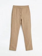 Men's Khaki 100% Cotton Regular Fit Pant