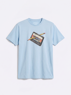 Men's Blue 100% Organic Cotton Regular Fit Tshirt