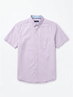 Men's Lilac 100% Cotton Regular Fit Shirt