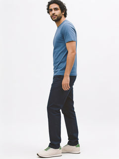 Men's Blue Cotton Bamboo Elastane Regular Fit Tshirt