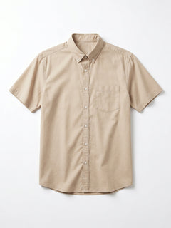 Men's Natural Oxford 100% Cotton Regular Fit Shirt