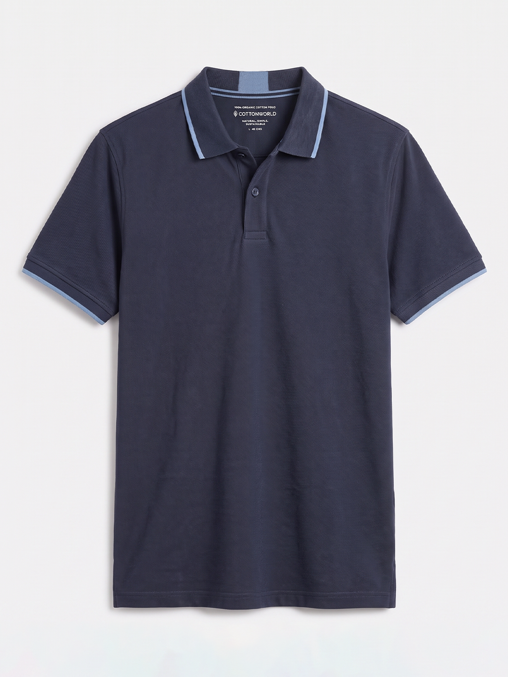 Men's Navy 100% Organic Cotton Regular Fit Tshirt