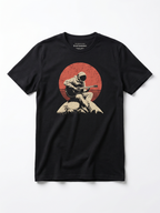 Men's Black 100% Organic Cotton Regular Fit Tshirt