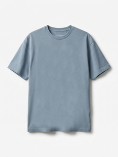 Men's Blue 100% Organic Cotton Regular Fit Tshirt