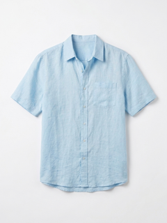 Men's Sky 100% Linen Regular Fit Shirt