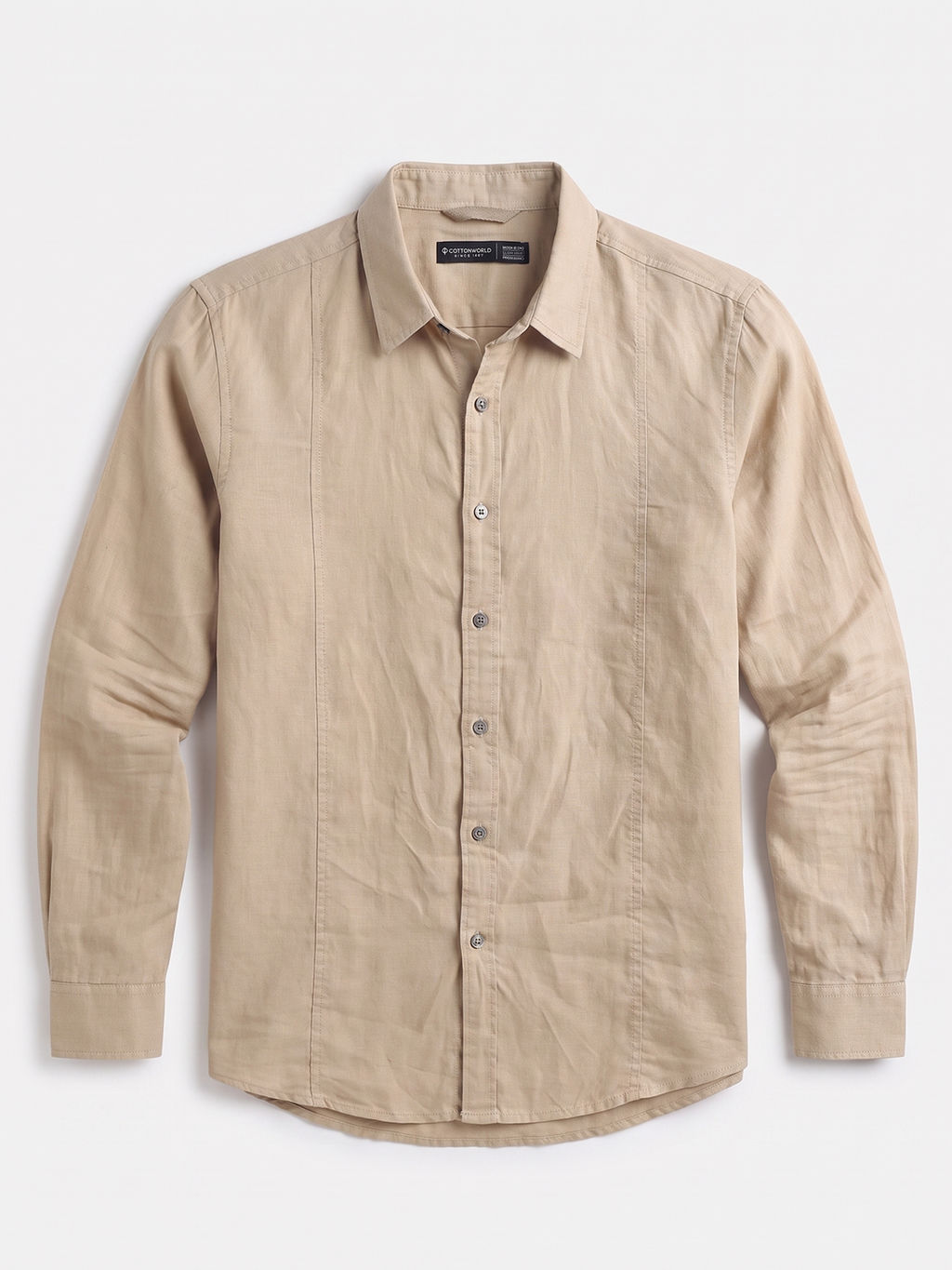 Men's Tencel Linen Regular Fit Shirt Natural