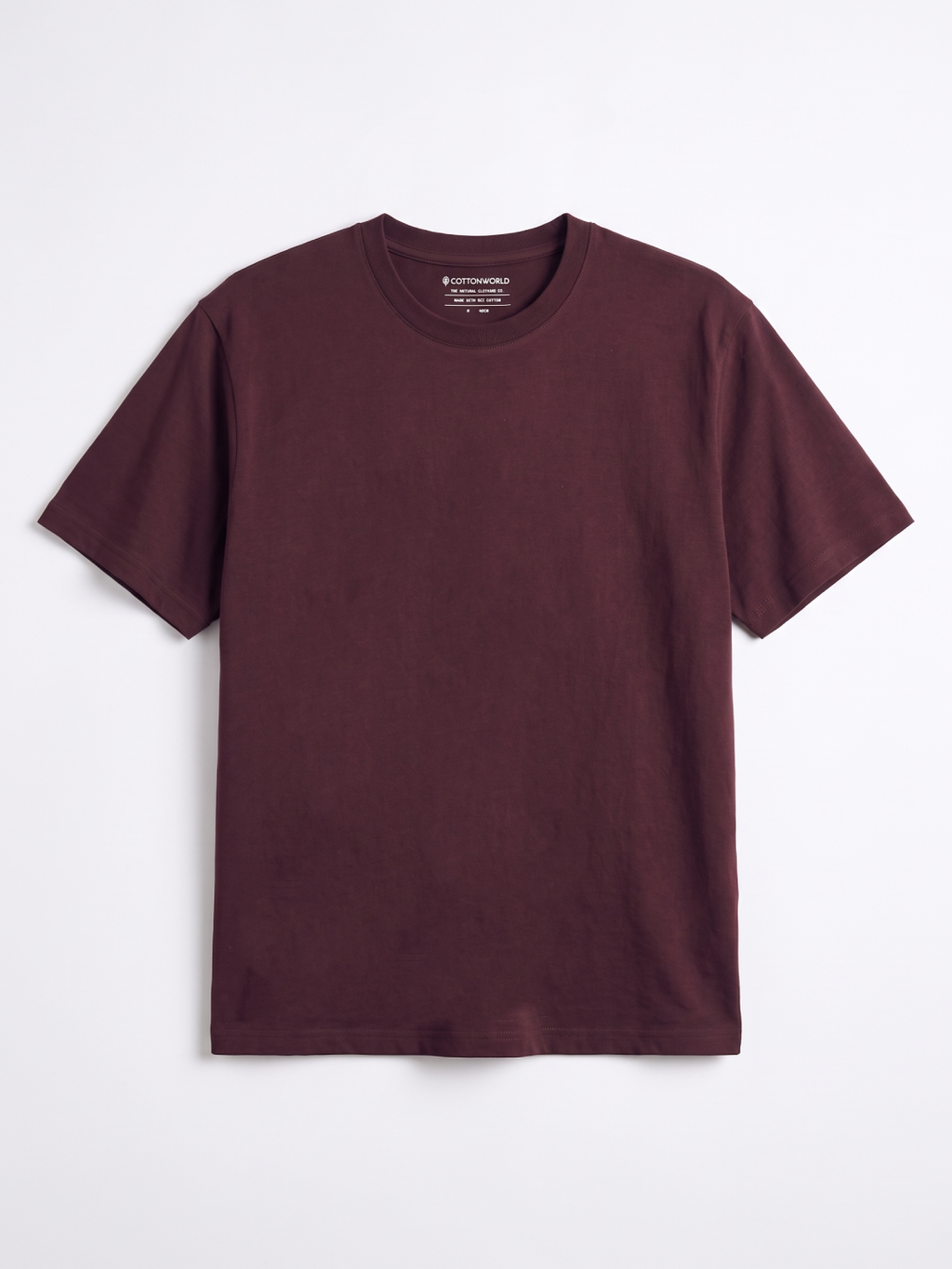 Men's 100% Cotton Relax Fit Tshirt Wine