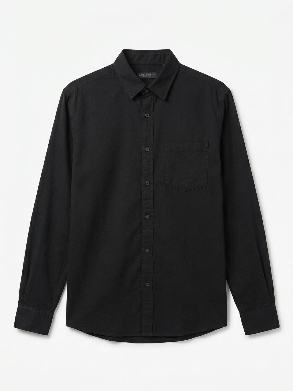Men's Black 100% Cotton Regular Fit Shirt