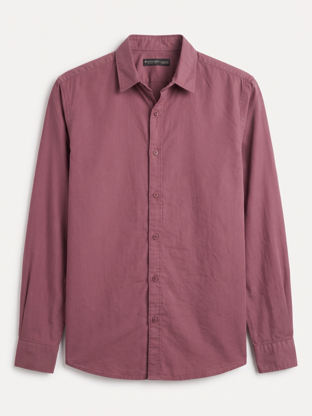 Men's 100% Cotton Regular Fit Shirt Wine