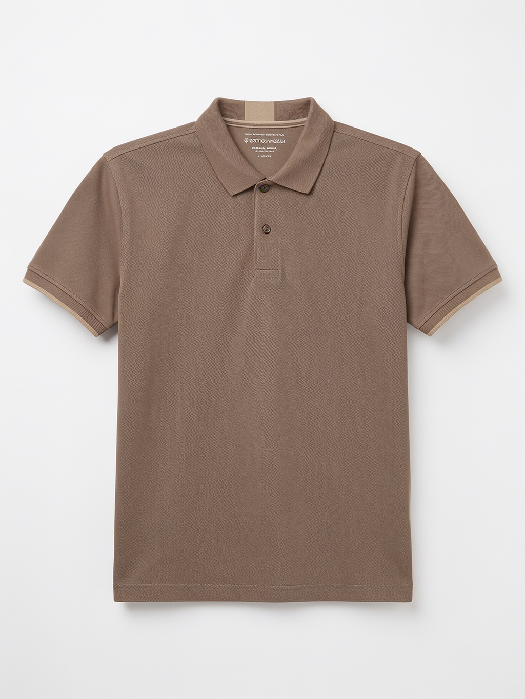 Men's Brown 100% Organic Cotton Regular Fit Tshirt