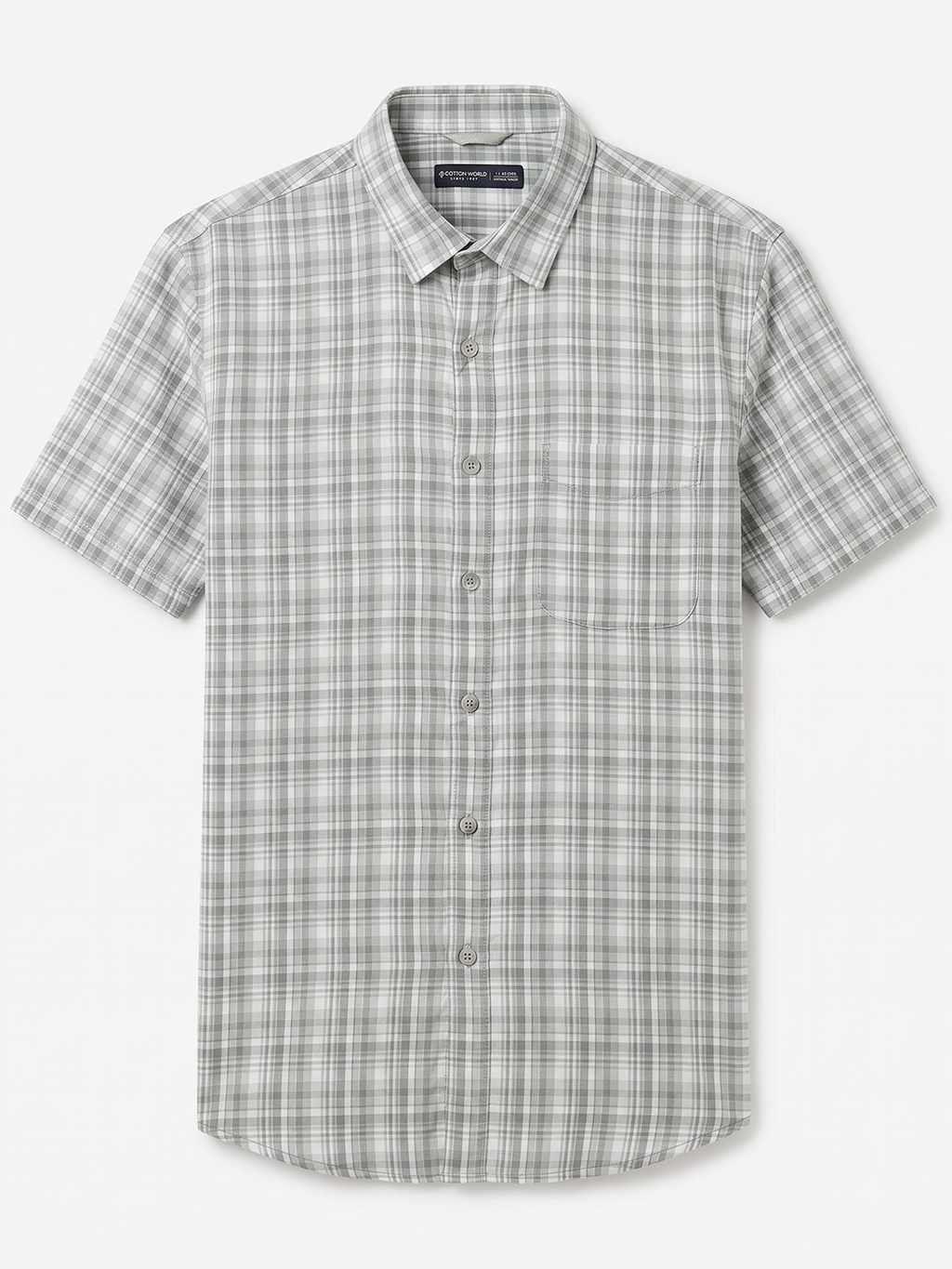 Men's 100% Cotton Regular Fit Shirt Green