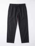 Men's Cotton Lycra Regular Fit Pocket Pants Black