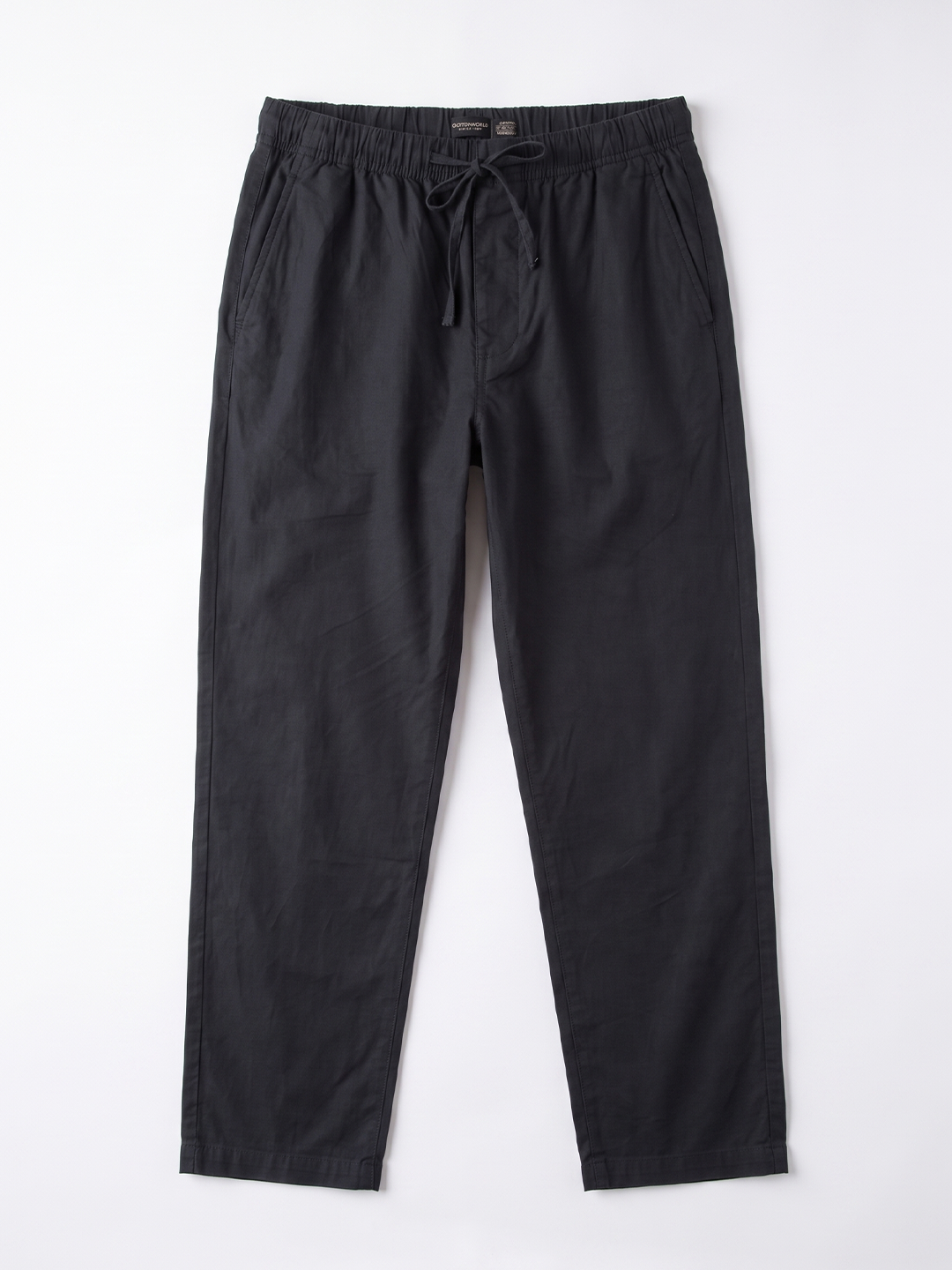Men's Cotton Lycra Regular Fit Pocket Pants Black