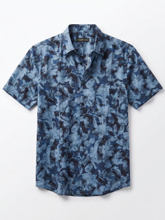Men's Navy Modal Cotton Regular Fit Shirt