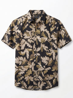 Men's Olive Modal Cotton Regular Fit Shirt