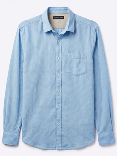 Men's 100% Cotton Regular Fit Shirt Sky