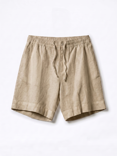 Men's Natural Cotton Linen Regular Fit Shorts