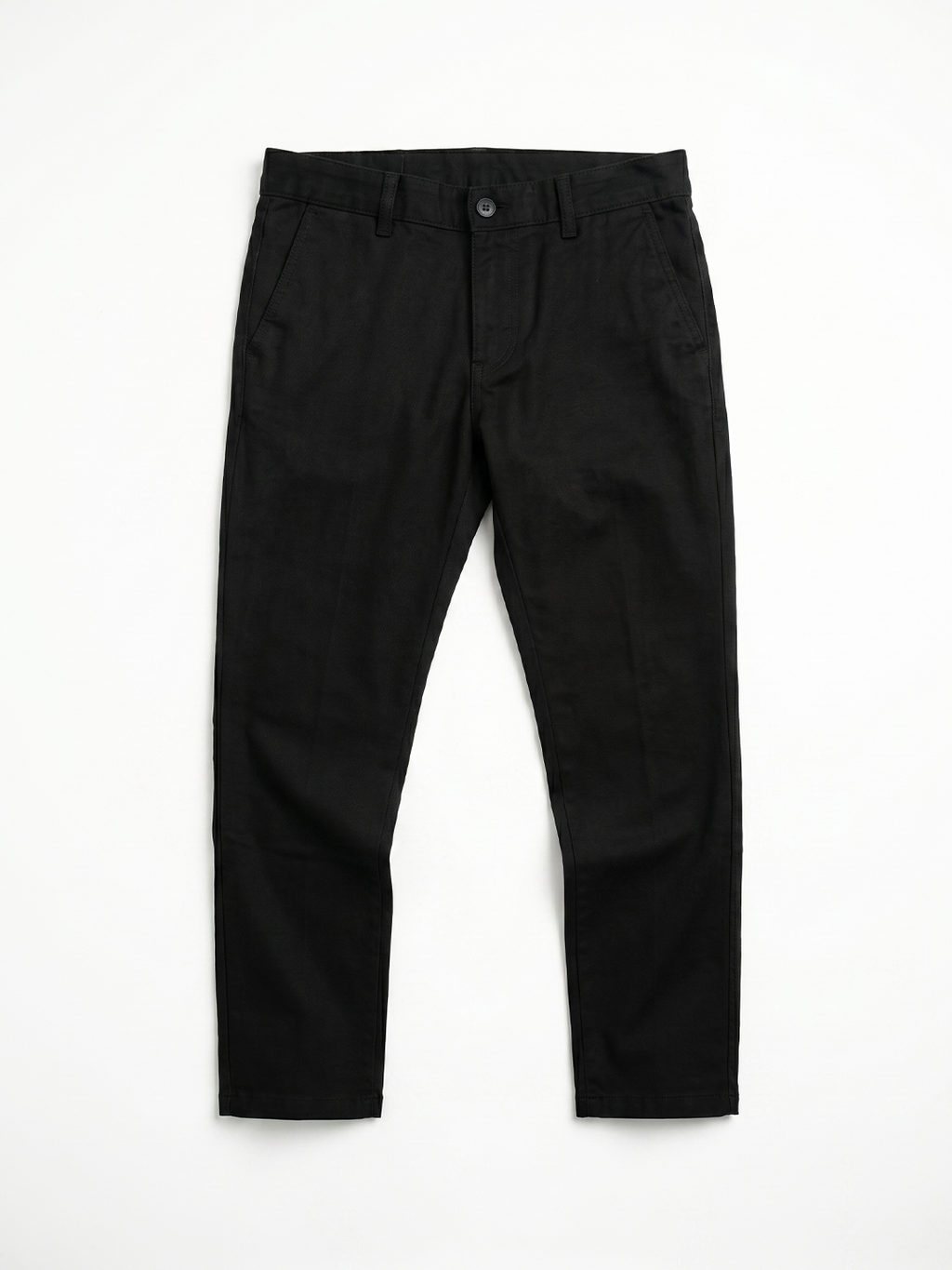 Men's Black Cotton Linen Slim Fit Pant