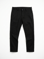Men's Black Cotton Linen Slim Fit Pant