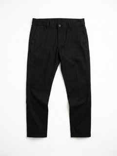 Men's Black Cotton Linen Slim Fit Pant