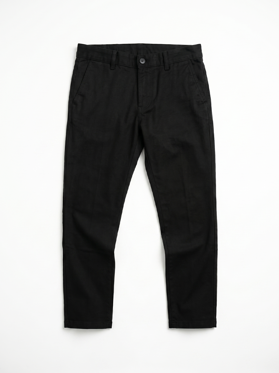 Men's Black Cotton Linen Slim Fit Pant