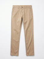 Men's Khaki Cotton Lycra Slim Fit Pant
