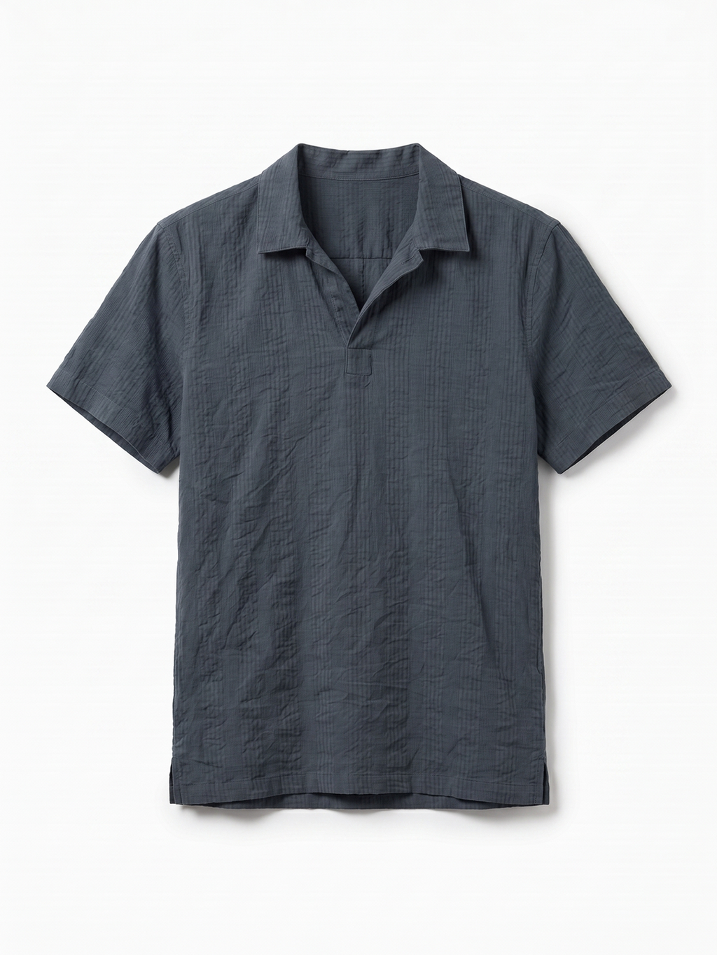 Men's Navy Cotton Viscose Regular Fit Shirt