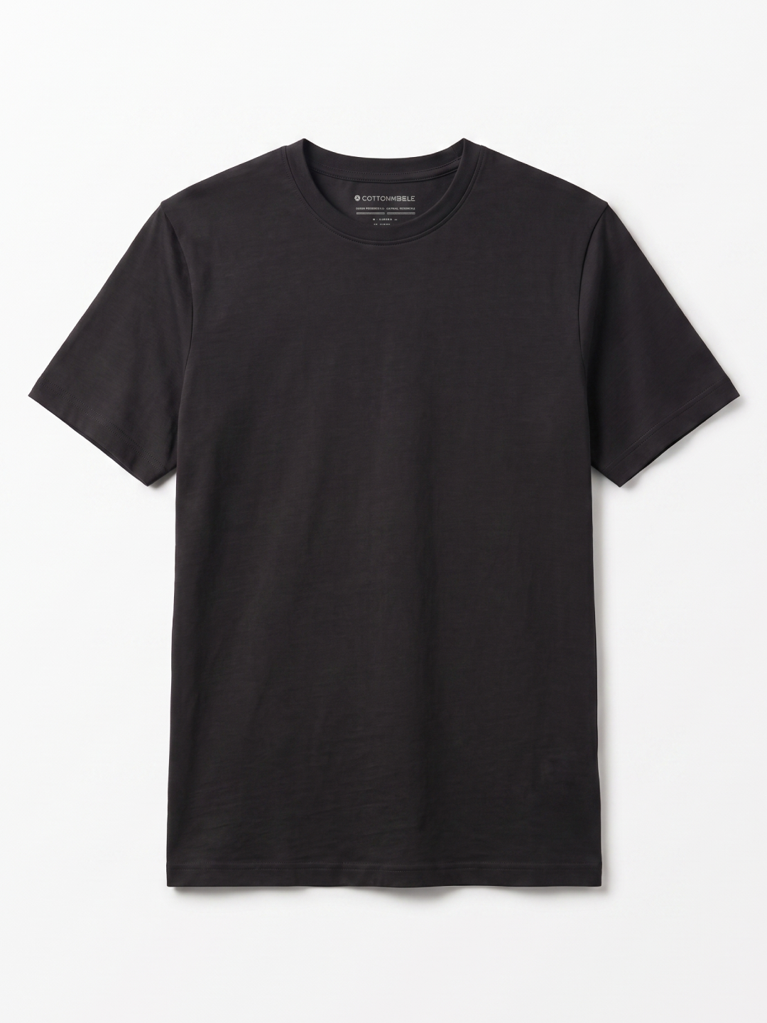 Men's Black 100% Organic Cotton Regular Fit Tshirt
