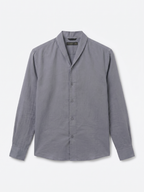 Men's Navy Tencel Linen Regular Fit Shirt