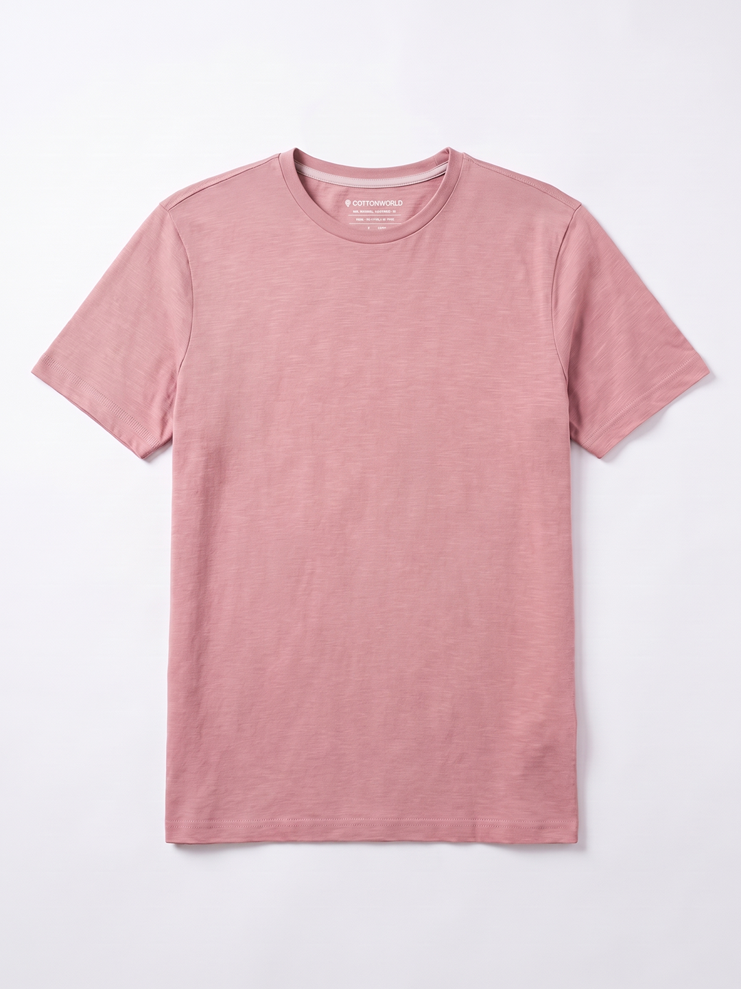 Men's 100% Cotton  Regular Fit Tshirt Pink