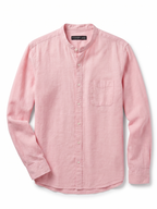 Men's Pink 100% Cotton Regular Fit Shirt